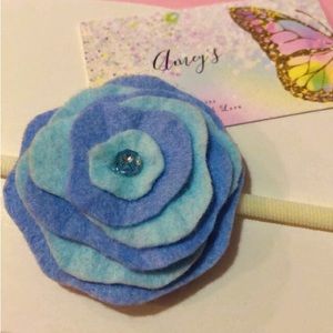 blue elastic headband for babies